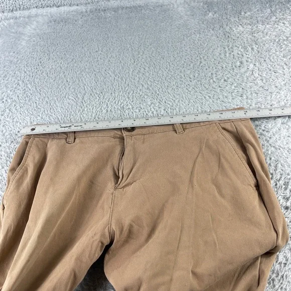 Mugsy Jeans Belmots Tan Khaki Straight Leg Casual Pants Mens 36x32 - Picture 6 of 16